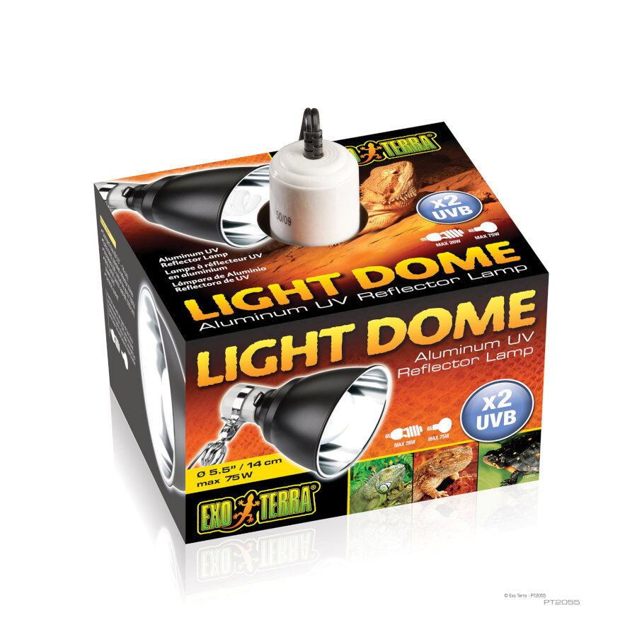 Exo Terra Light Dome Suporte de l&acirc;mpada em alum&iacute;nio refletor de UV, , large Imagem n&uacute;mero 2